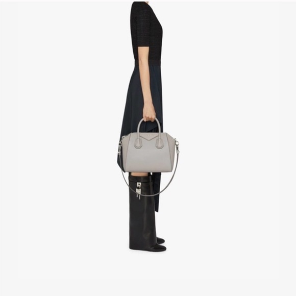 Givenchy Antigona Medium Leather Satchel | Grey | NEW - Picture 2 of 16